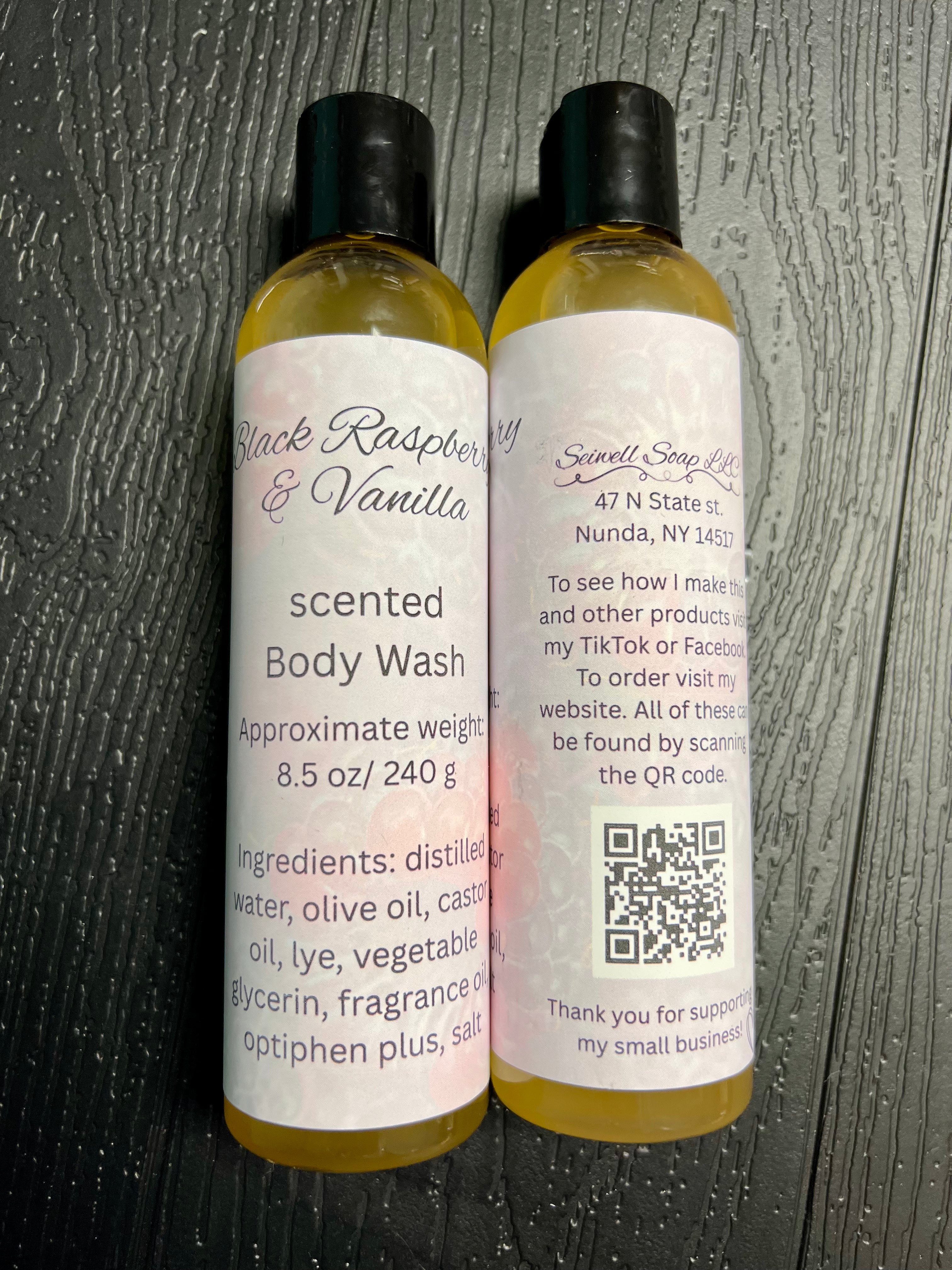 Black Raspberry & Vanilla scented body wash