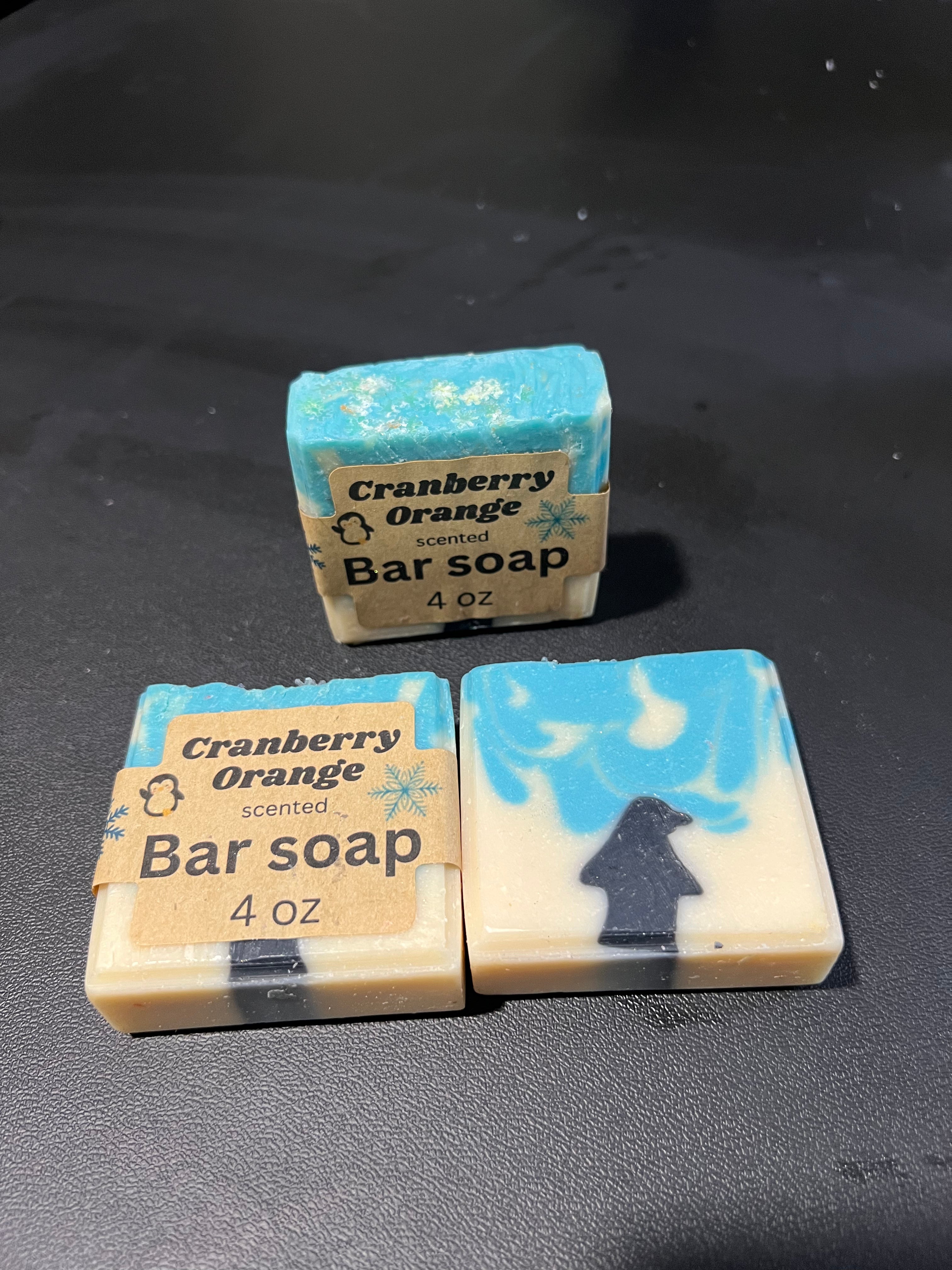 Cranberry Orange scented bar soap 4oz
