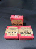 Strawberry Peach Champagne scented bar soap 4oz