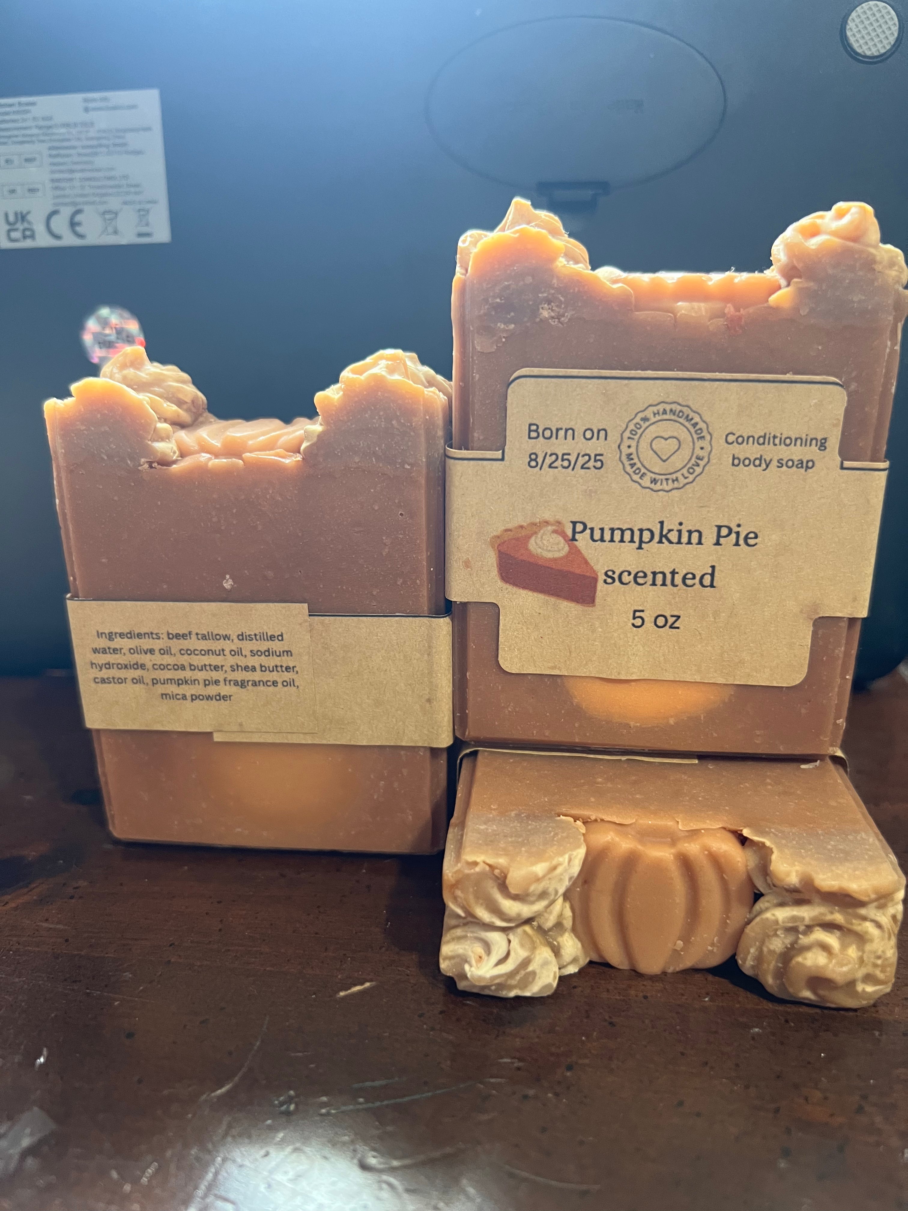 Pumpkin Pie scented bar soap 5 oz